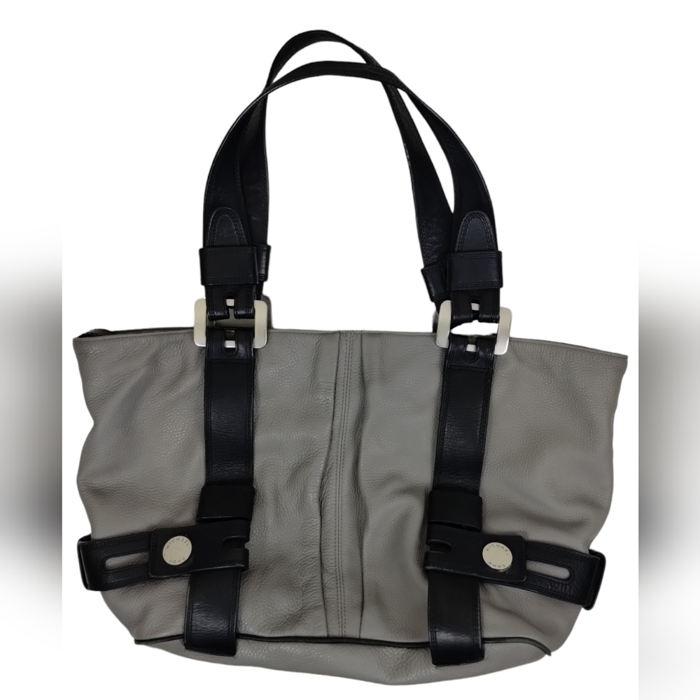 Michael Kors Gray & Black Leather Purse